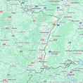 Map of The French Region of Alsace